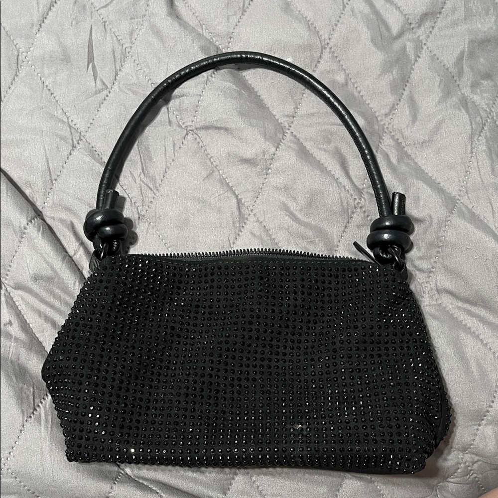 Elegant Black Studded Handbag